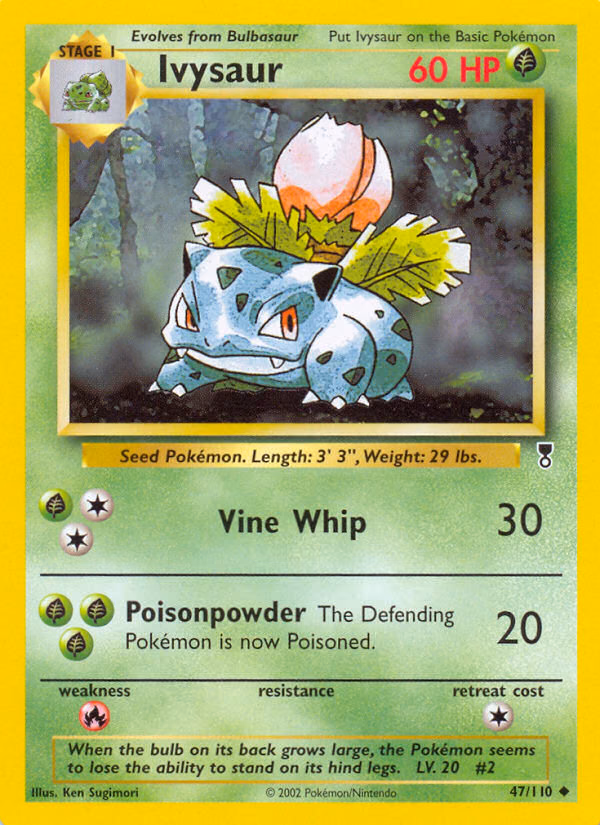Ivysaur Pokemon card (47/110, Legendary Collection)