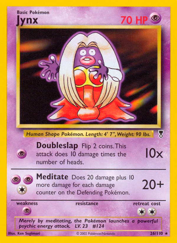 Jynx Pokemon card (26/110, Legendary Collection)
