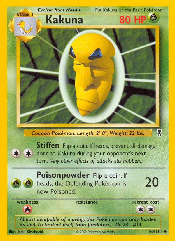 Kakuna Pokemon card (50/110, Legendary Collection)