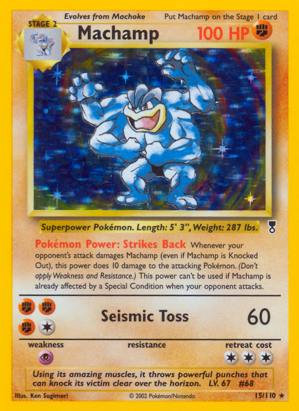 Machamp Pokemon card (15/110, Legendary Collection)