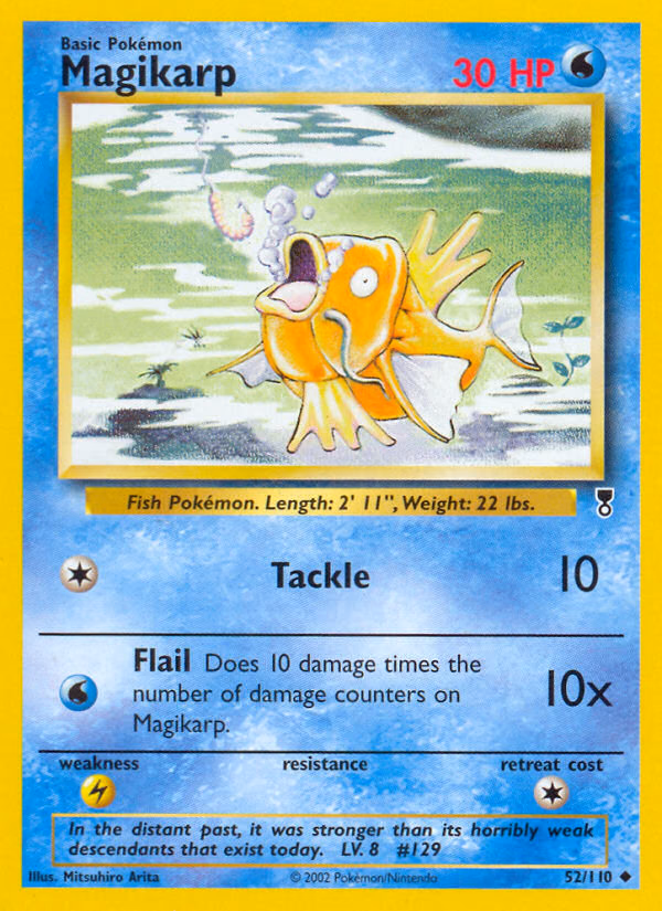 Magikarp Pokemon card (52/110, Legendary Collection)