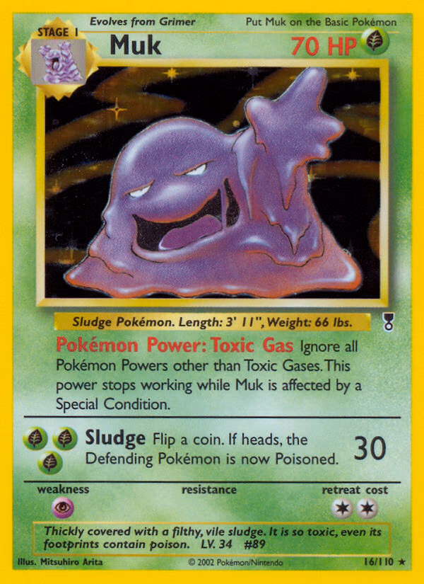 Muk Pokemon card (16/110, Legendary Collection)