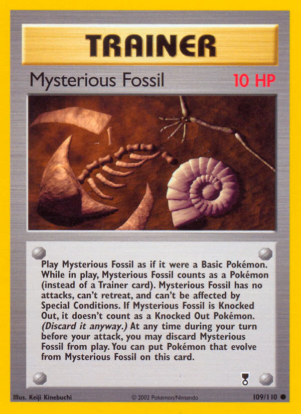Mysterious Fossil Pokemon card (109/110, Legendary Collection)