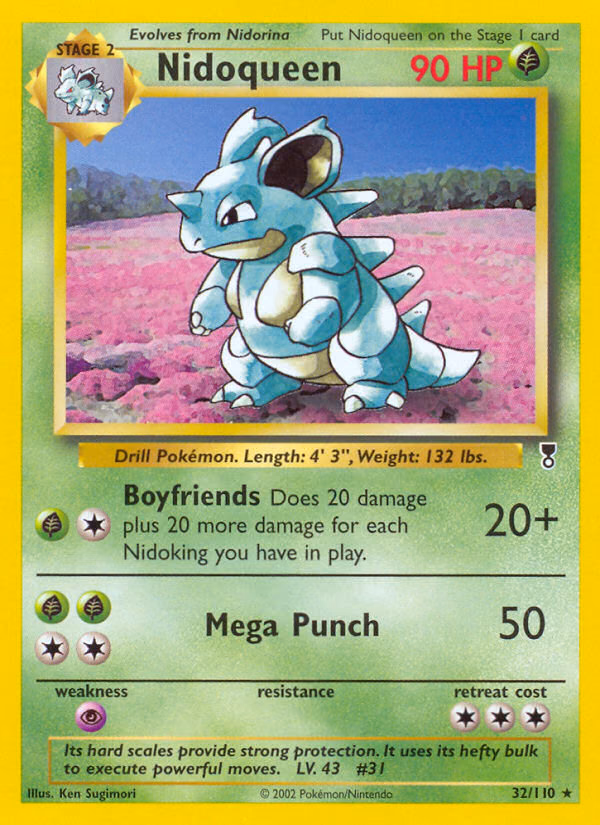 Nidoqueen Pokemon card (32/110, Legendary Collection)