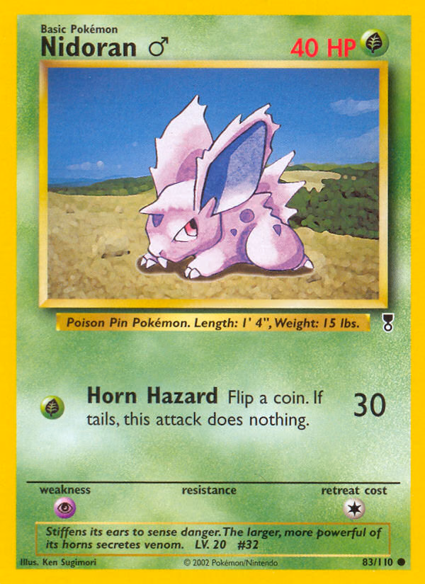 Nidoran ♂ Pokemon card (83/110, Legendary Collection)