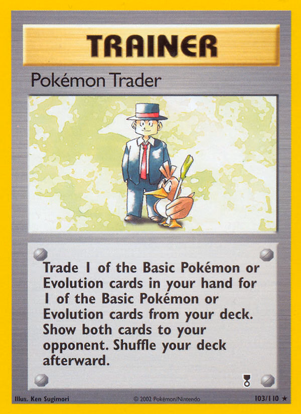 Pokémon Trader Pokemon card (103/110, Legendary Collection)