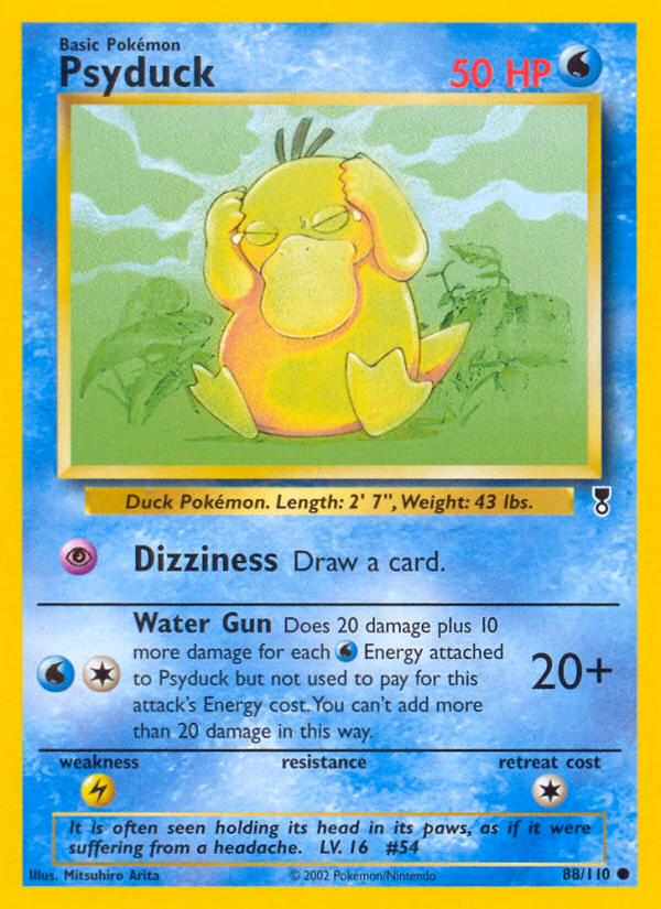 Psyduck Pokemon card (88/110, Legendary Collection)