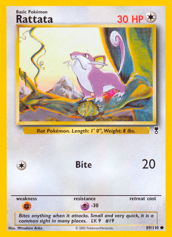Rattata Pokemon card (89/110, Legendary Collection)