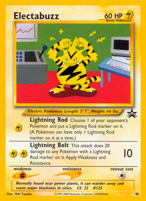 Electabuzz Pokemon card (46, Wizards Black Star Promos)