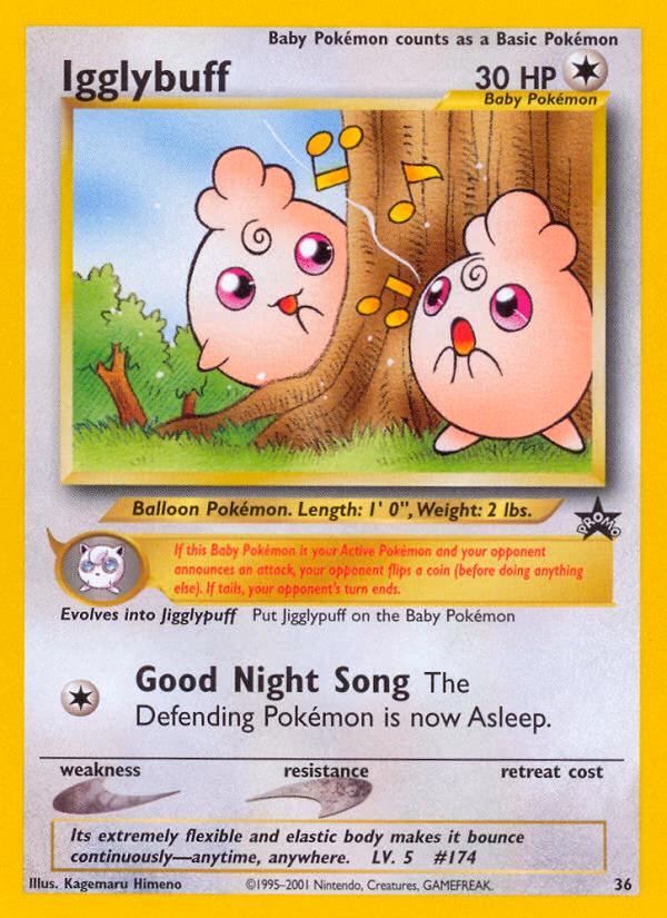Igglybuff Pokemon card (36, Wizards Black Star Promos)