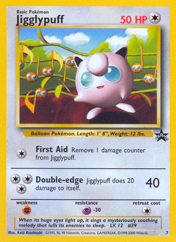 Jigglypuff Pokemon card (7, Wizards Black Star Promos)