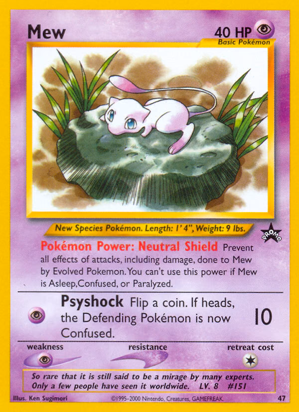 Mew Pokemon card (47, Wizards Black Star Promos)