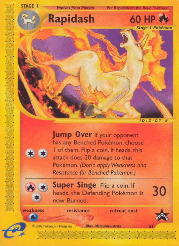 Rapidash Pokemon card (51, Wizards Black Star Promos)