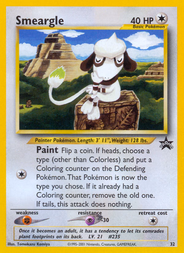 Smeargle Pokemon card (32, Wizards Black Star Promos)