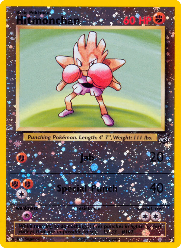 Hitmonchan Pokemon card (2, Best of Game)