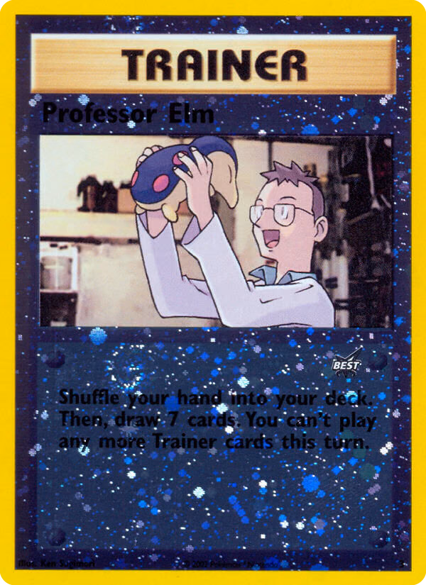 Professor Elm Pokemon card (3, Best of Game)