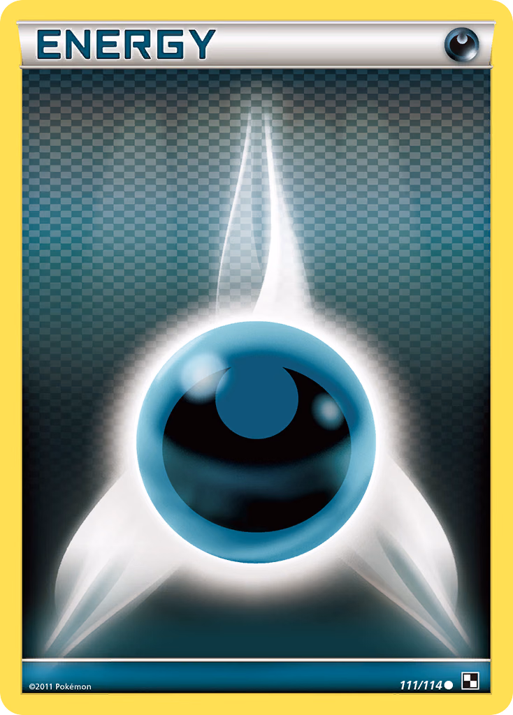 Darkness Energy Pokemon card (111/114, Black & White)