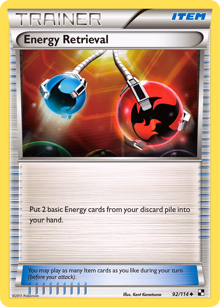 Energy Retrieval Pokemon card (92/114, Black & White)