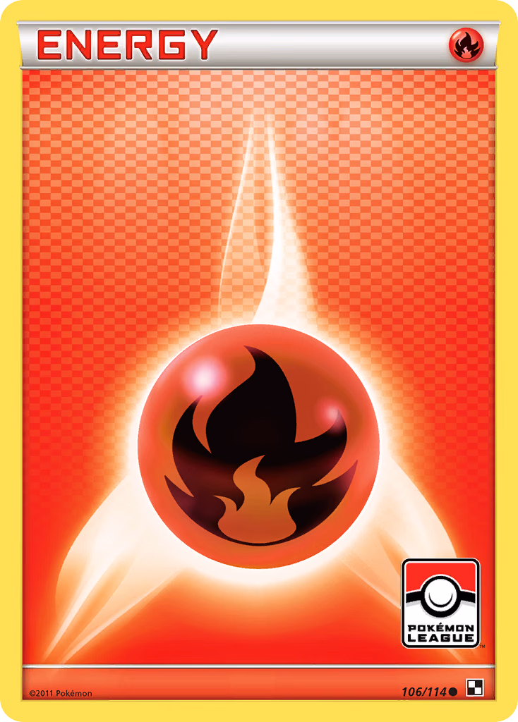 Fire Energy Pokemon card (106/114, Black & White)