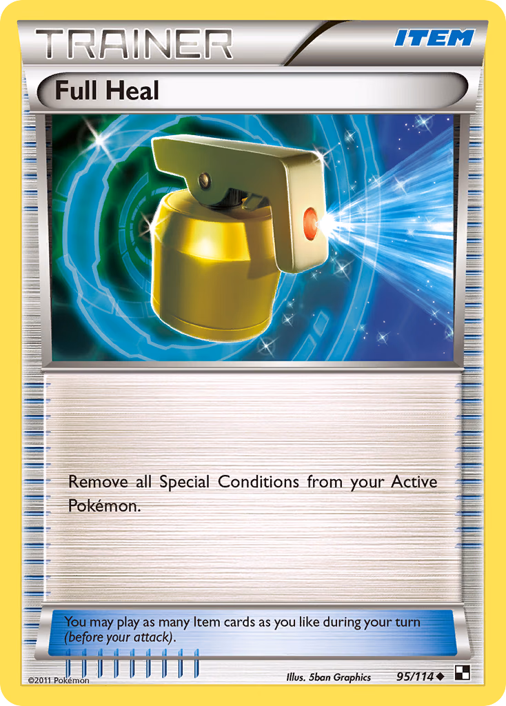 Full Heal Pokemon card (95/114, Black & White)