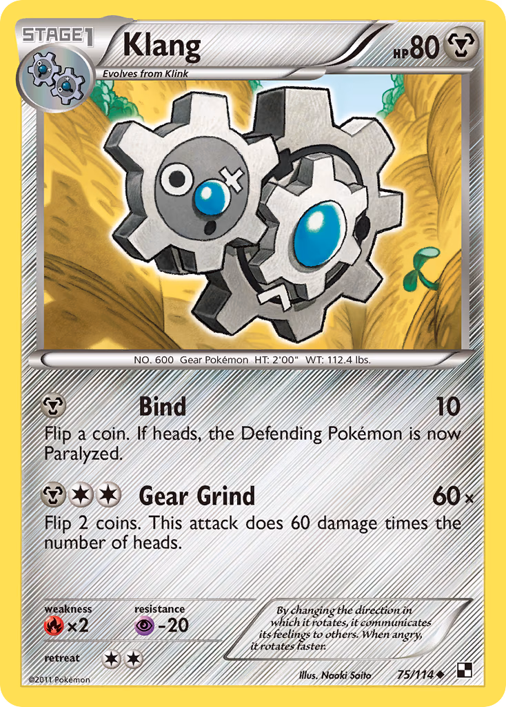 Klang Pokemon card (75/114, Black & White)