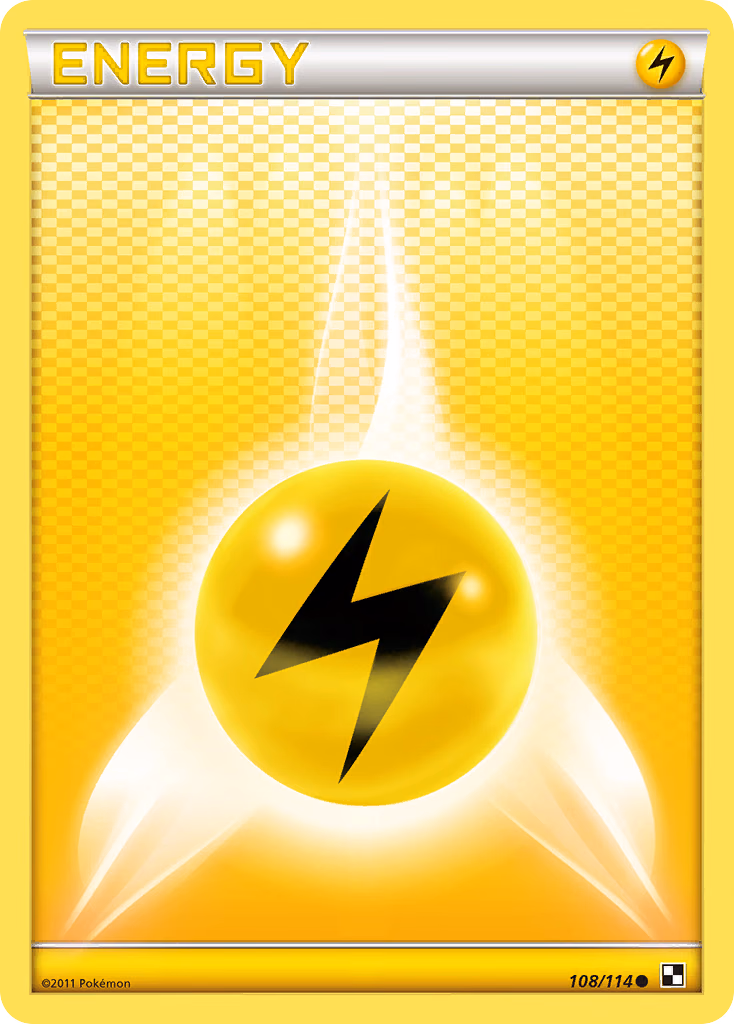 Lightning Energy Pokemon card (108/114, Black & White)