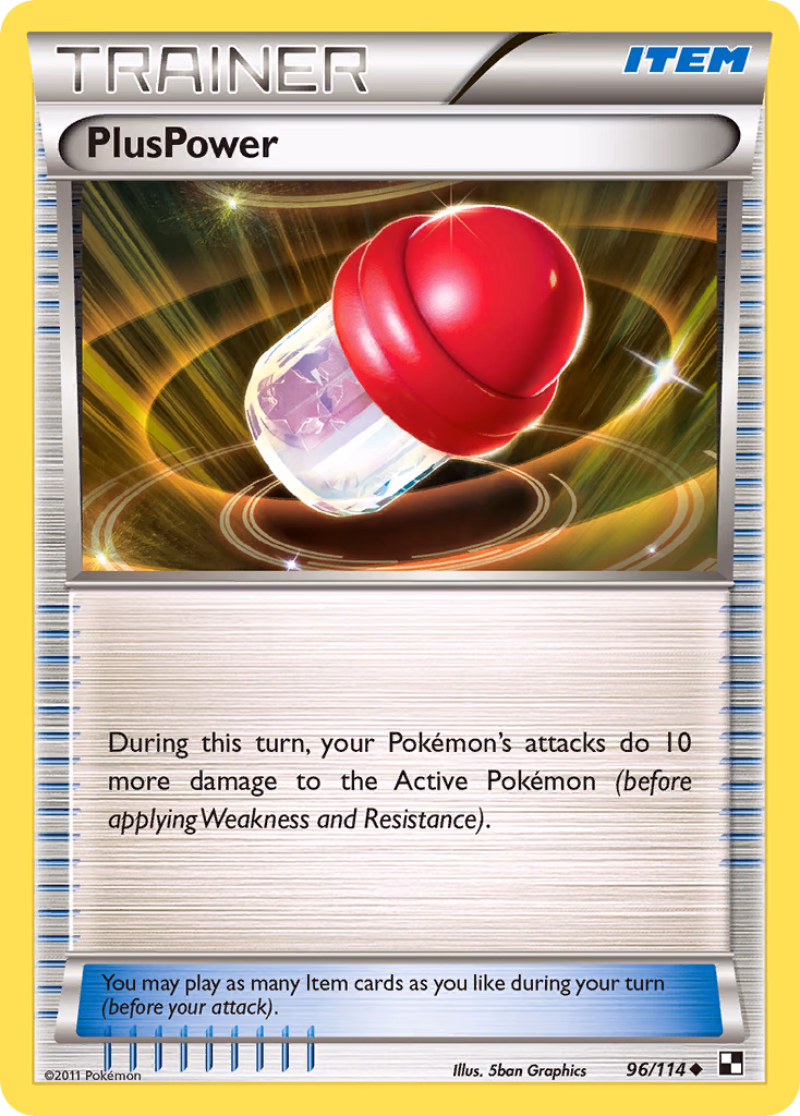 PlusPower Pokemon card (96/114, Black & White)