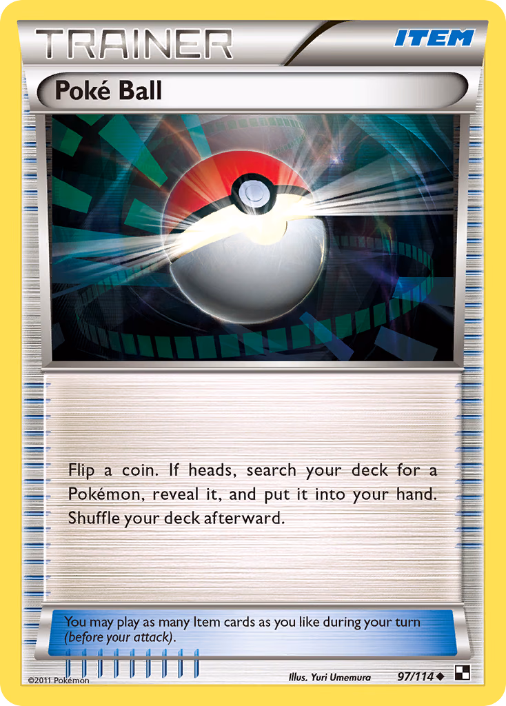Poké Ball Pokemon card (97/114, Black & White)