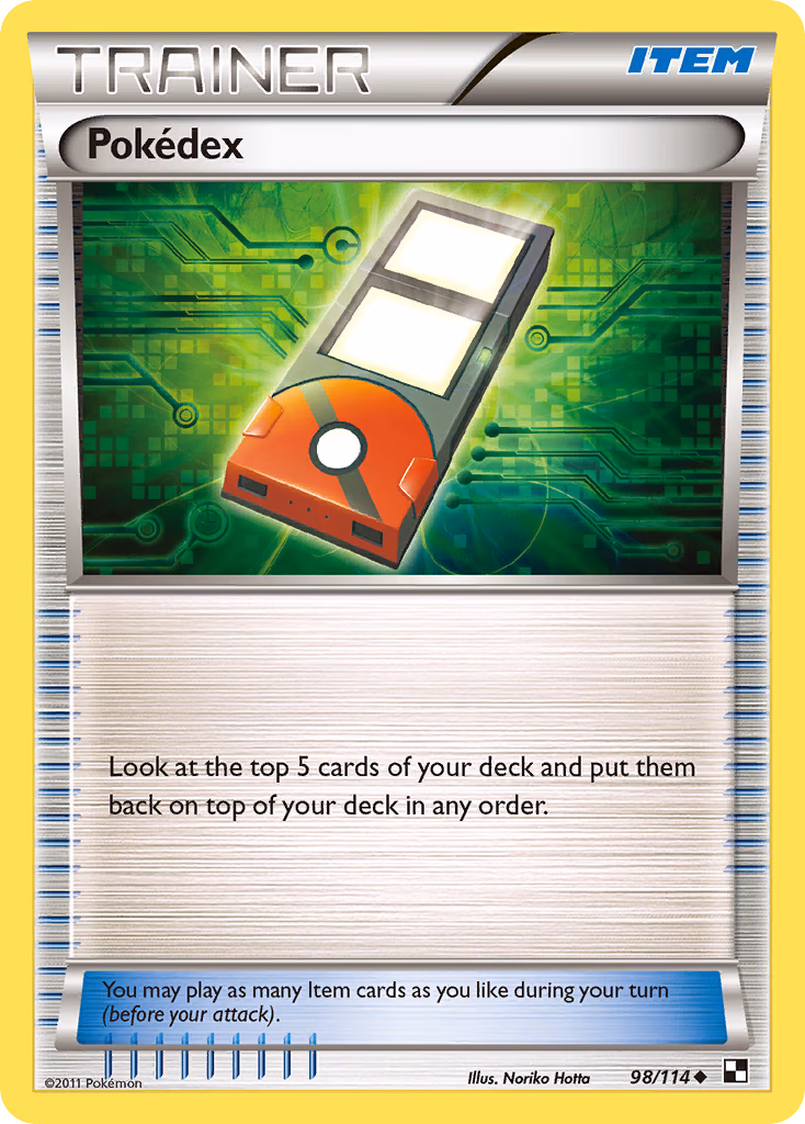 Pokédex Pokemon card (98/114, Black & White)