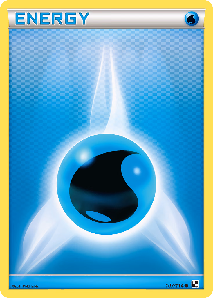 Water Energy Pokemon card (107/114, Black & White)