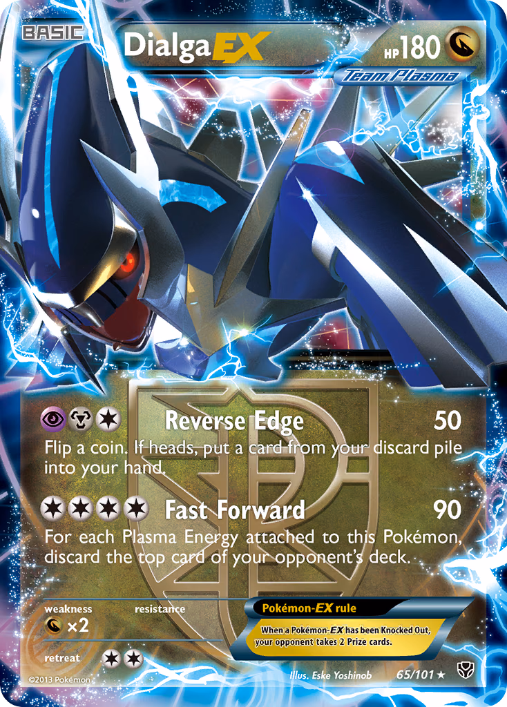 Dialga-EX Pokemon card (65/101, Plasma Blast)