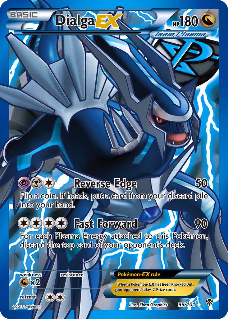 Dialga-EX Pokemon card (99/101, Plasma Blast)