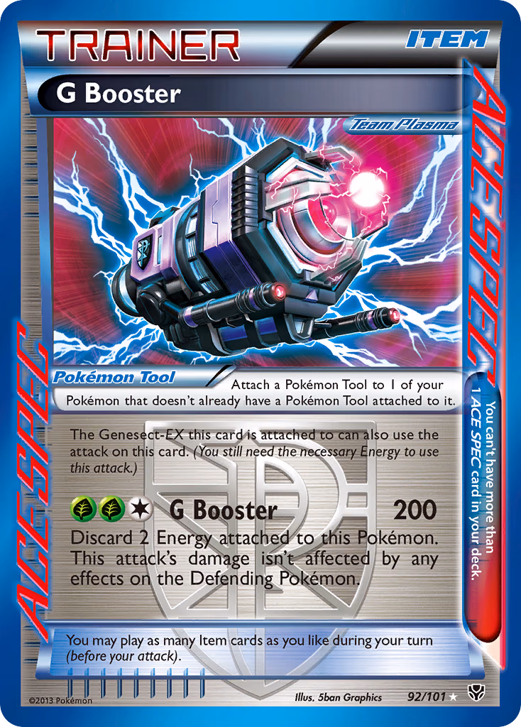 G Booster Pokemon card (92/101, Plasma Blast)