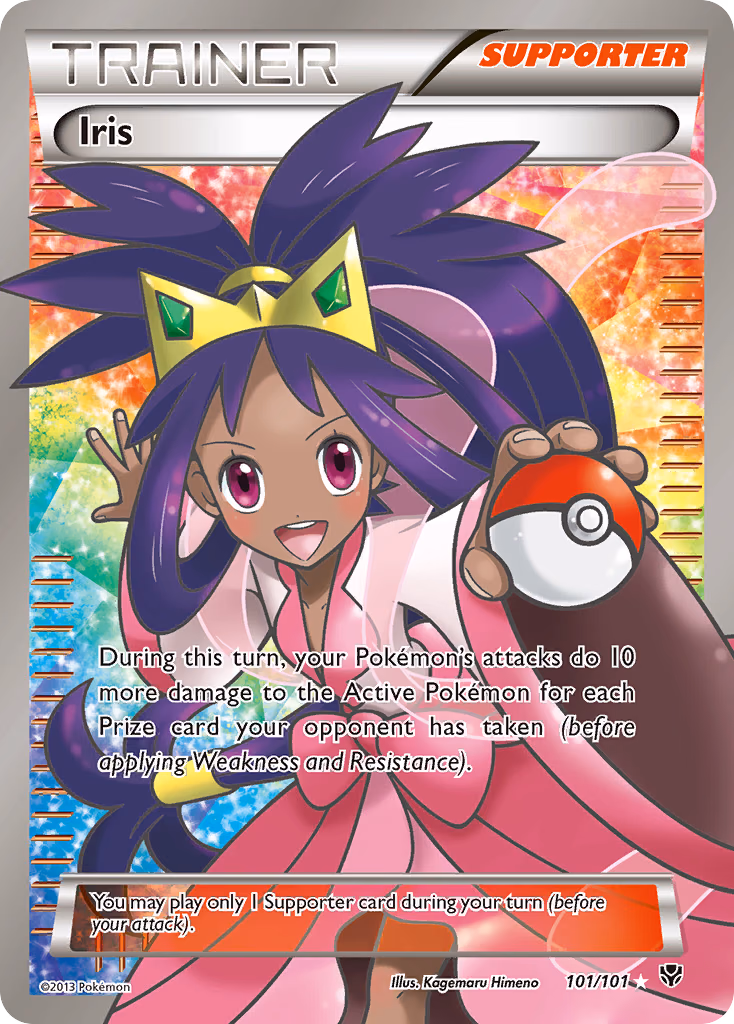 Iris Pokemon card (101/101, Plasma Blast)