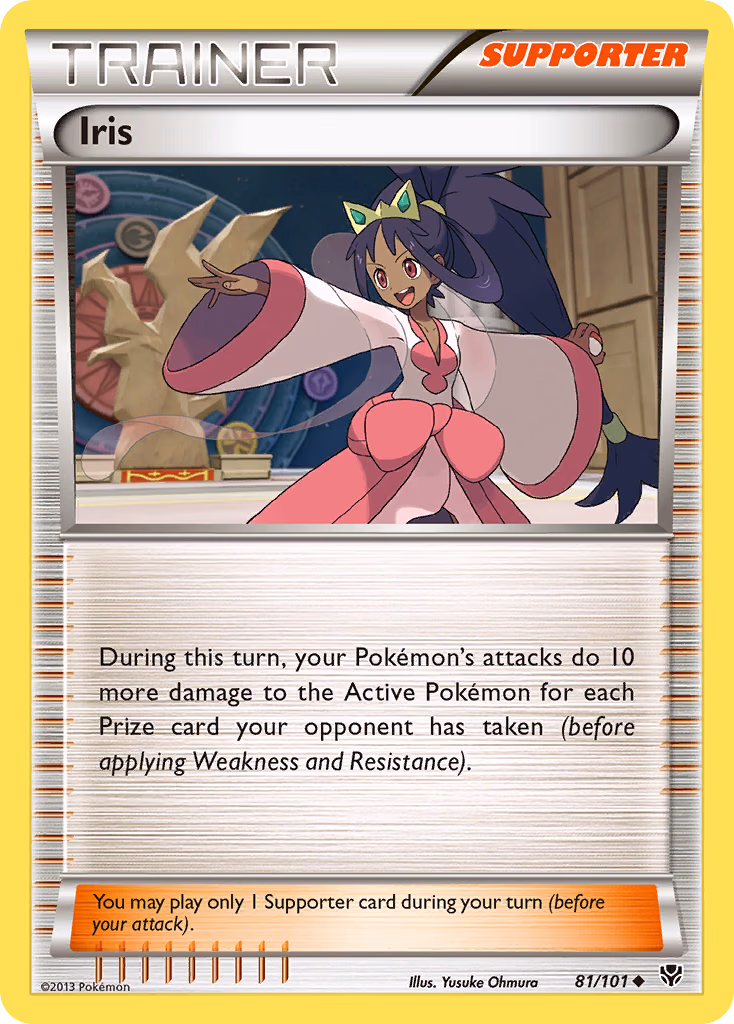 Iris Pokemon card (81/101, Plasma Blast)