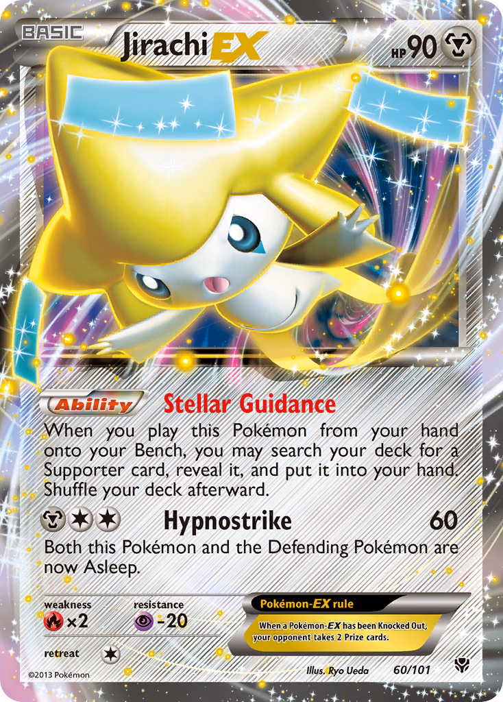 Jirachi-EX Pokemon card (60/101, Plasma Blast)