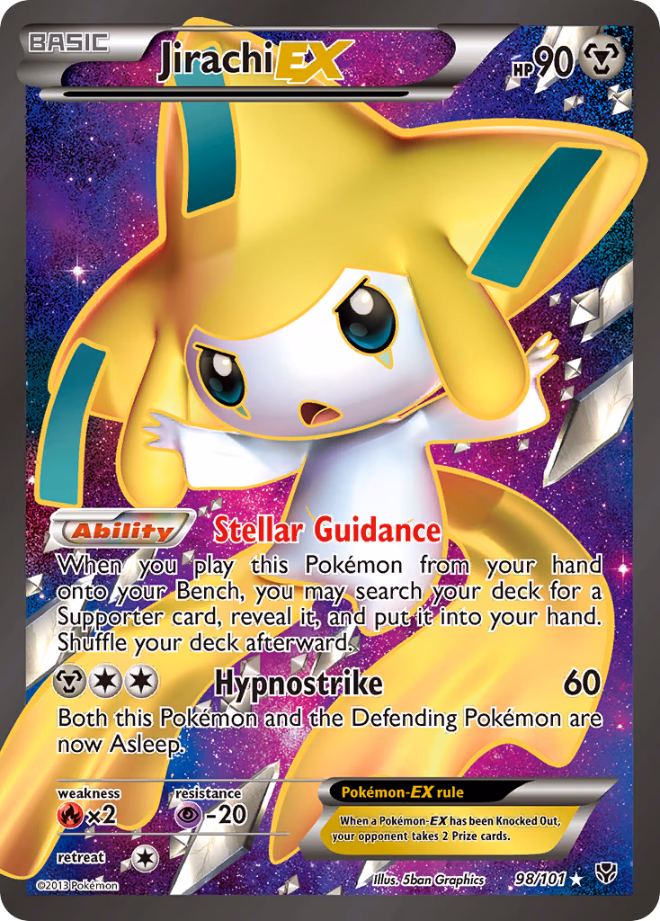 Jirachi-EX Pokemon card (98/101, Plasma Blast)