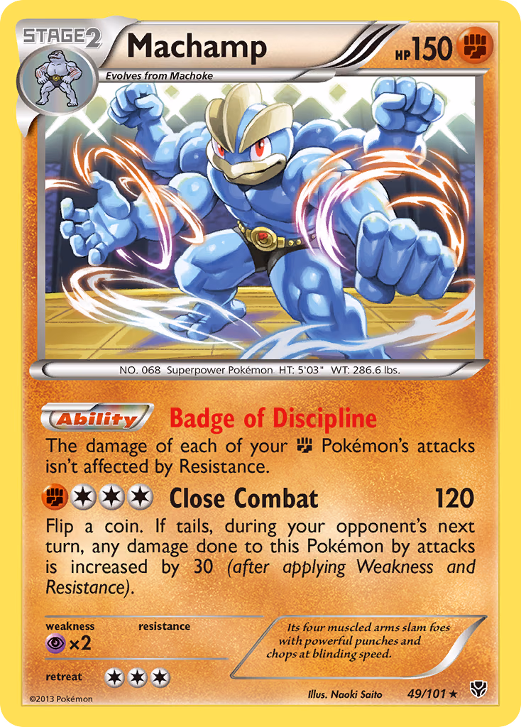 Machamp Pokemon card (49/101, Plasma Blast)
