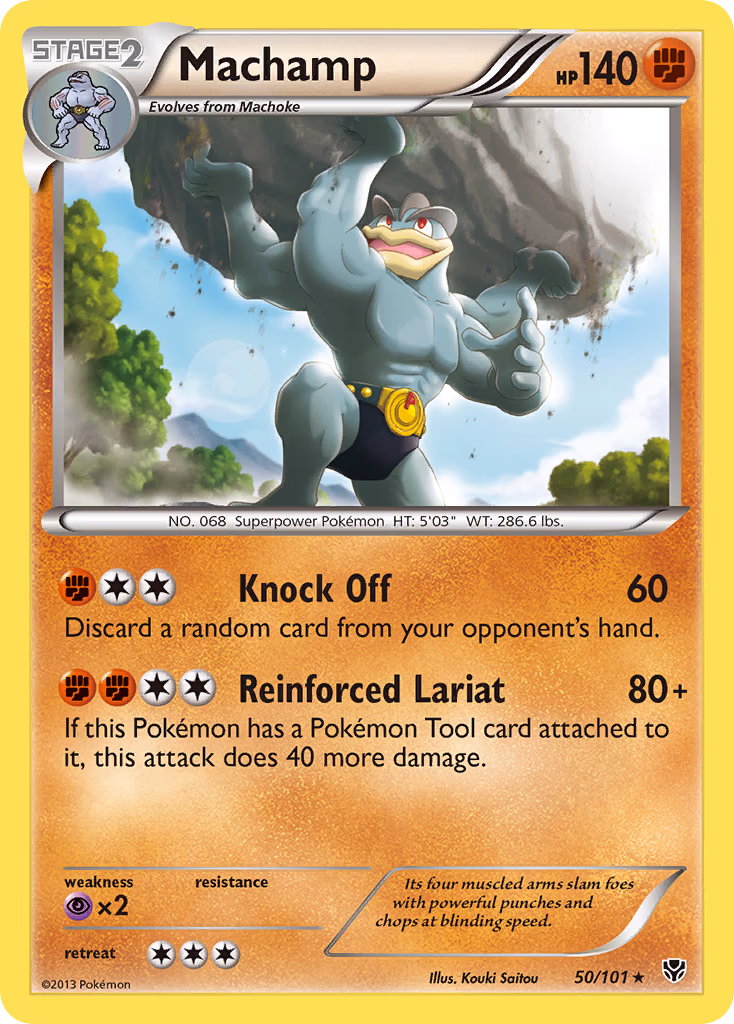 Machamp Pokemon card (50/101, Plasma Blast)