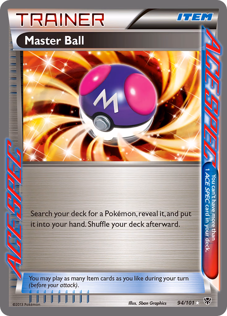 Master Ball Pokemon card (94/101, Plasma Blast)