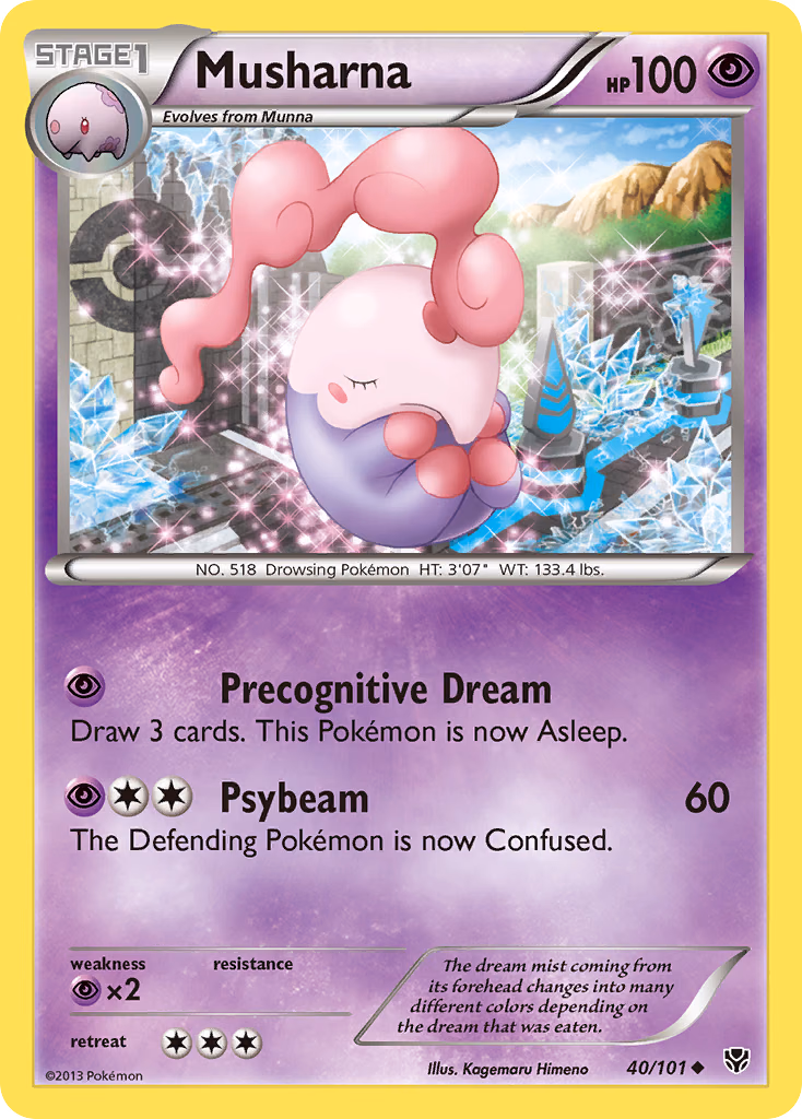 Musharna Pokemon card (40/101, Plasma Blast)