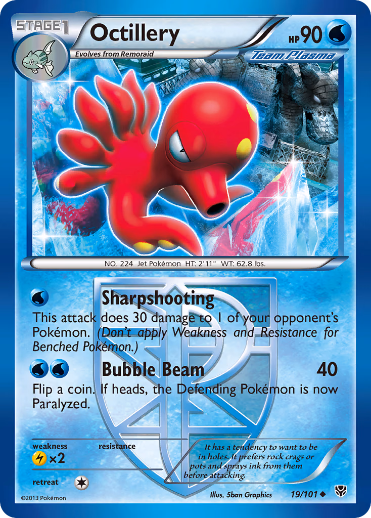 Octillery Pokemon card (19/101, Plasma Blast)