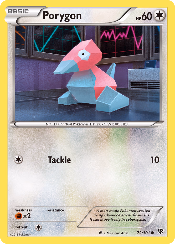 Porygon Pokemon card (72/101, Plasma Blast)