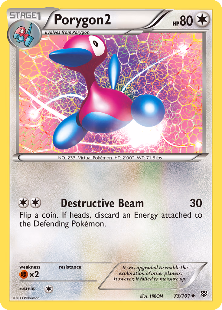 Porygon2 Pokemon card (73/101, Plasma Blast)