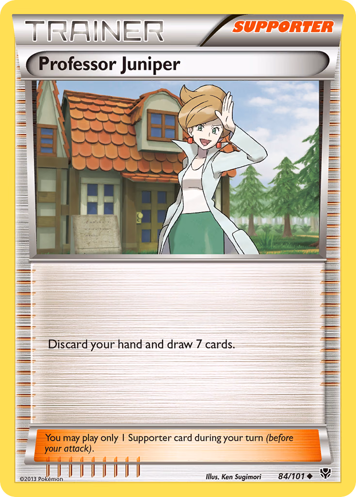 Professor Juniper Pokemon card (84/101, Plasma Blast)
