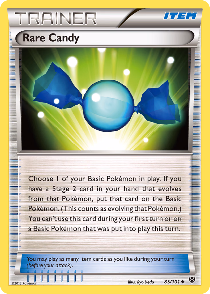 Rare Candy Pokemon card (85/101, Plasma Blast)