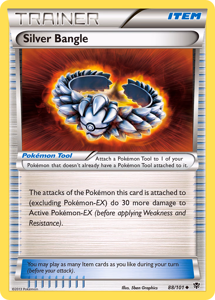 Silver Bangle Pokemon card (88/101, Plasma Blast)