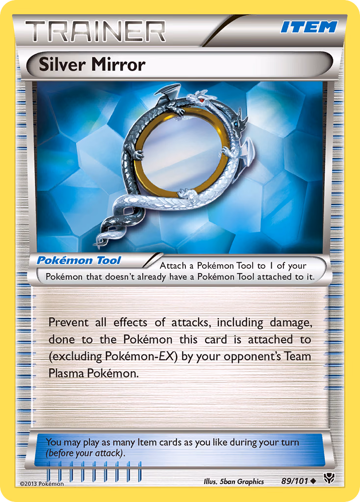 Silver Mirror Pokemon card (89/101, Plasma Blast)