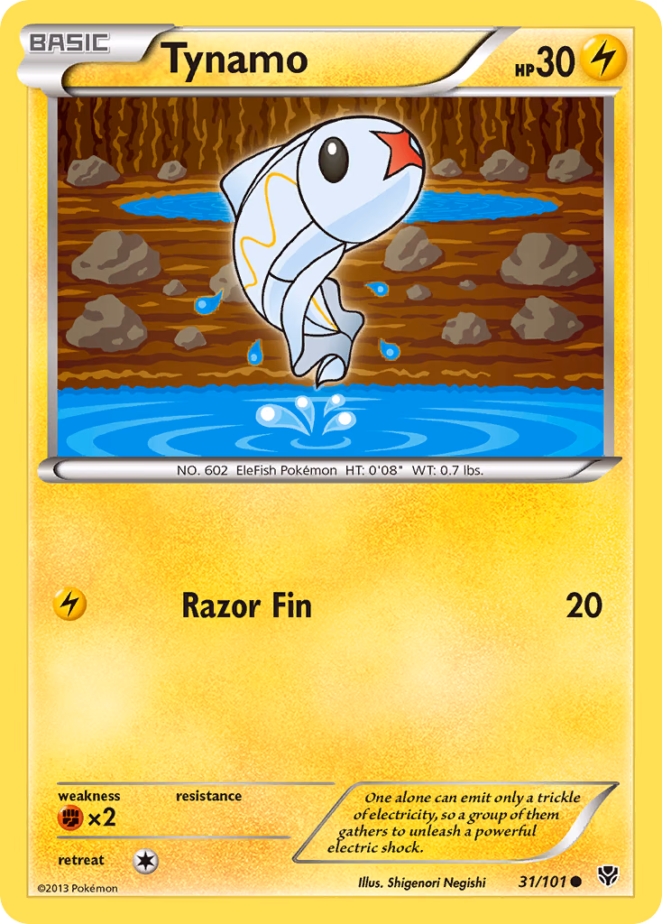 Tynamo Pokemon card (31/101, Plasma Blast)