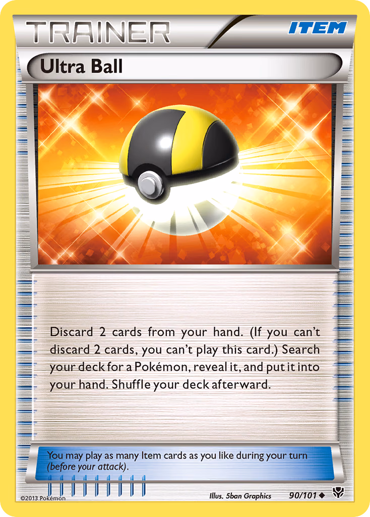 Ultra Ball Pokemon card (90/101, Plasma Blast)